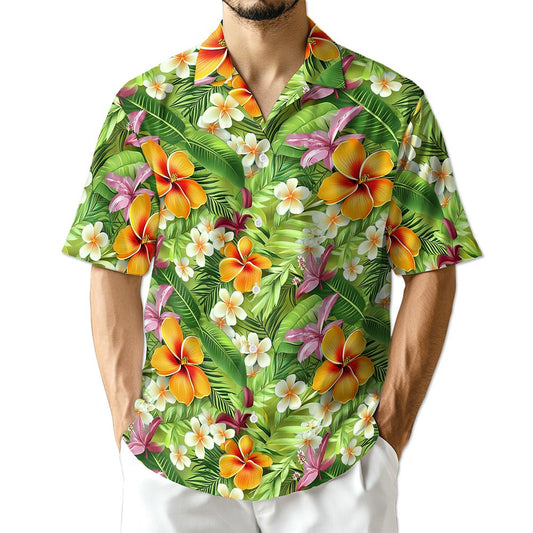 Netecom Aloha Tropical Hawaiian Shirt for Men