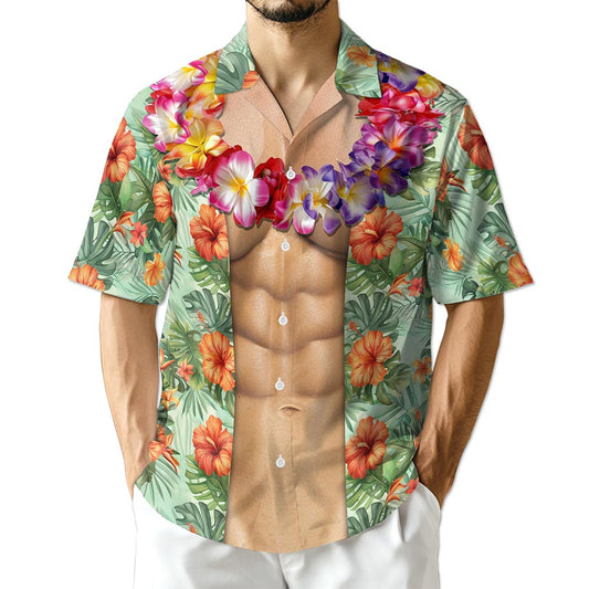 Netecom Amazing Flower Hawaiian Shirt for Men