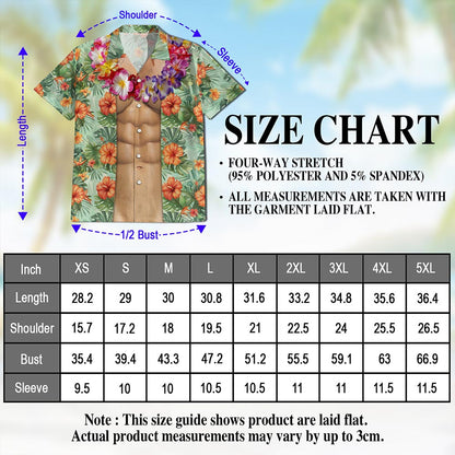 Netecom Amazing Flower Hawaiian Shirt for Men, Floral Lover Gifts, Tropical Summer Beach Aloha Button Down Shirts, S-5XL