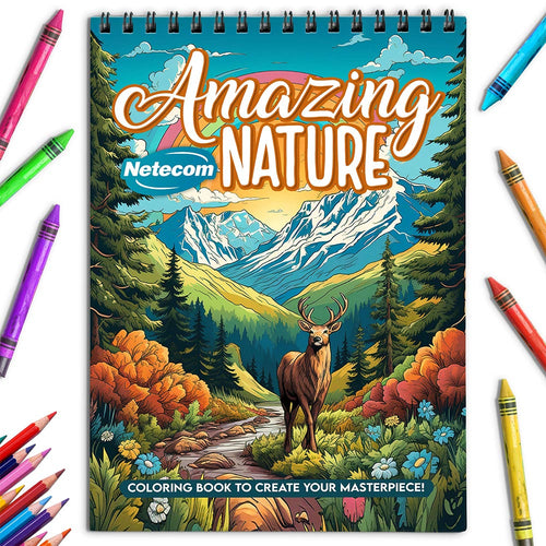 Netecom Amazing Nature Coloring Book for Adults