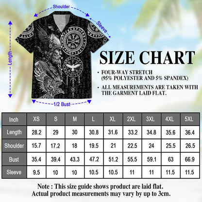 Netecom Amazing Viking Hawaiian Shirt for Men Women, Norse Mythology Style, Retro Button Down Summer Beach Shirts, S-5XL