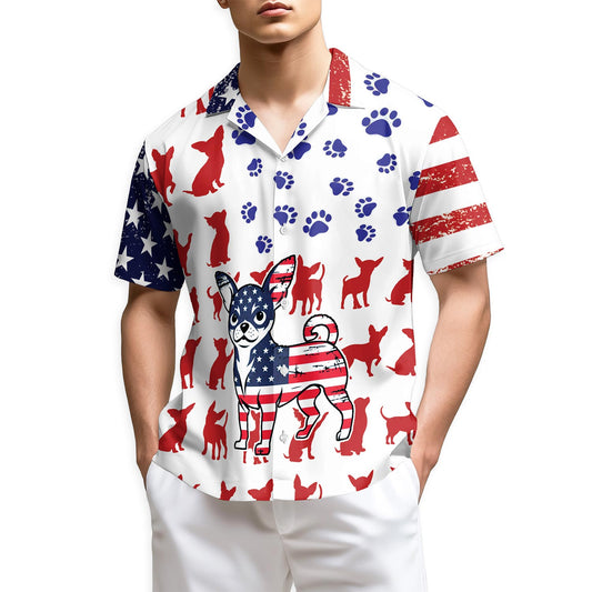 Netecom American Chihuahua Hawaiian Shirt for Men