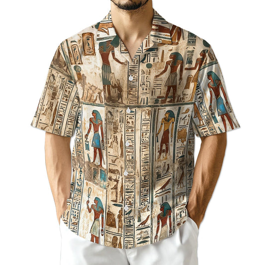 Netecom Ancient Egyptian Hawaiian Shirt for Men