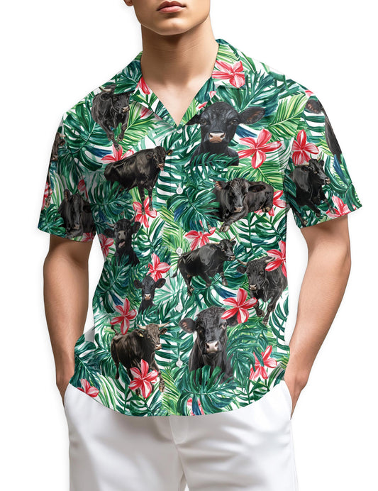 Netecom Angus Cattle Hawaiian Shirt for Men