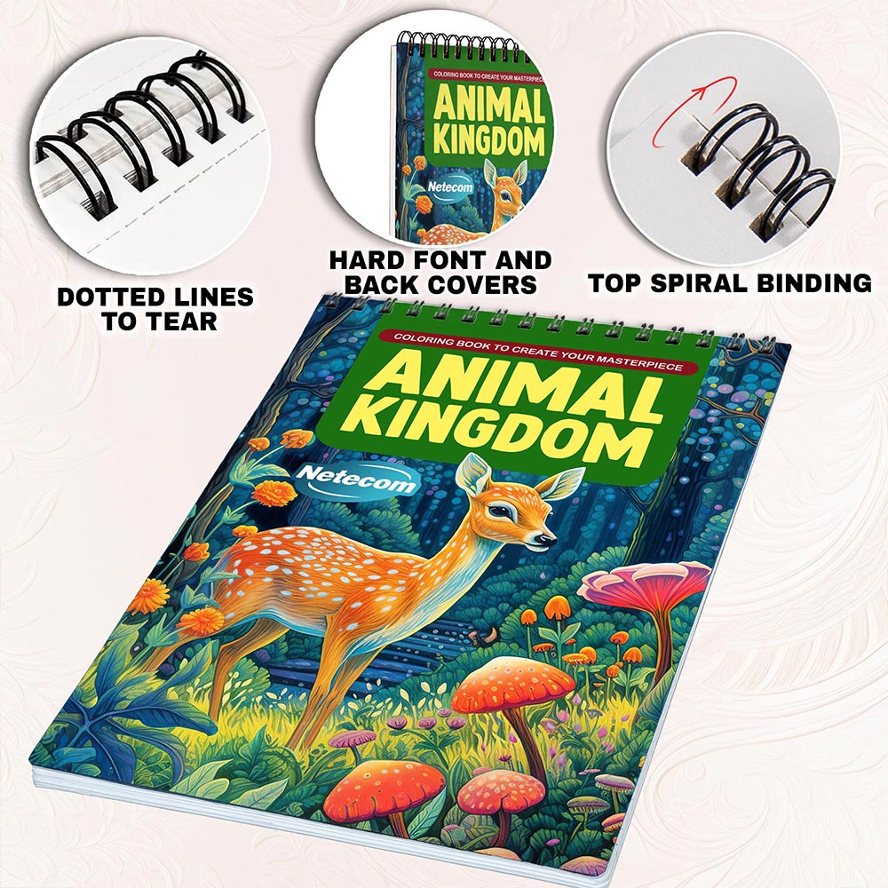Netecom Animal Kingdom Coloring Pages for Adults