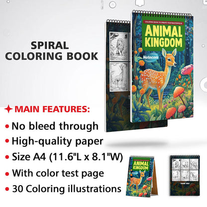 Netecom Animal Kingdom Coloring Sheets for Adults
