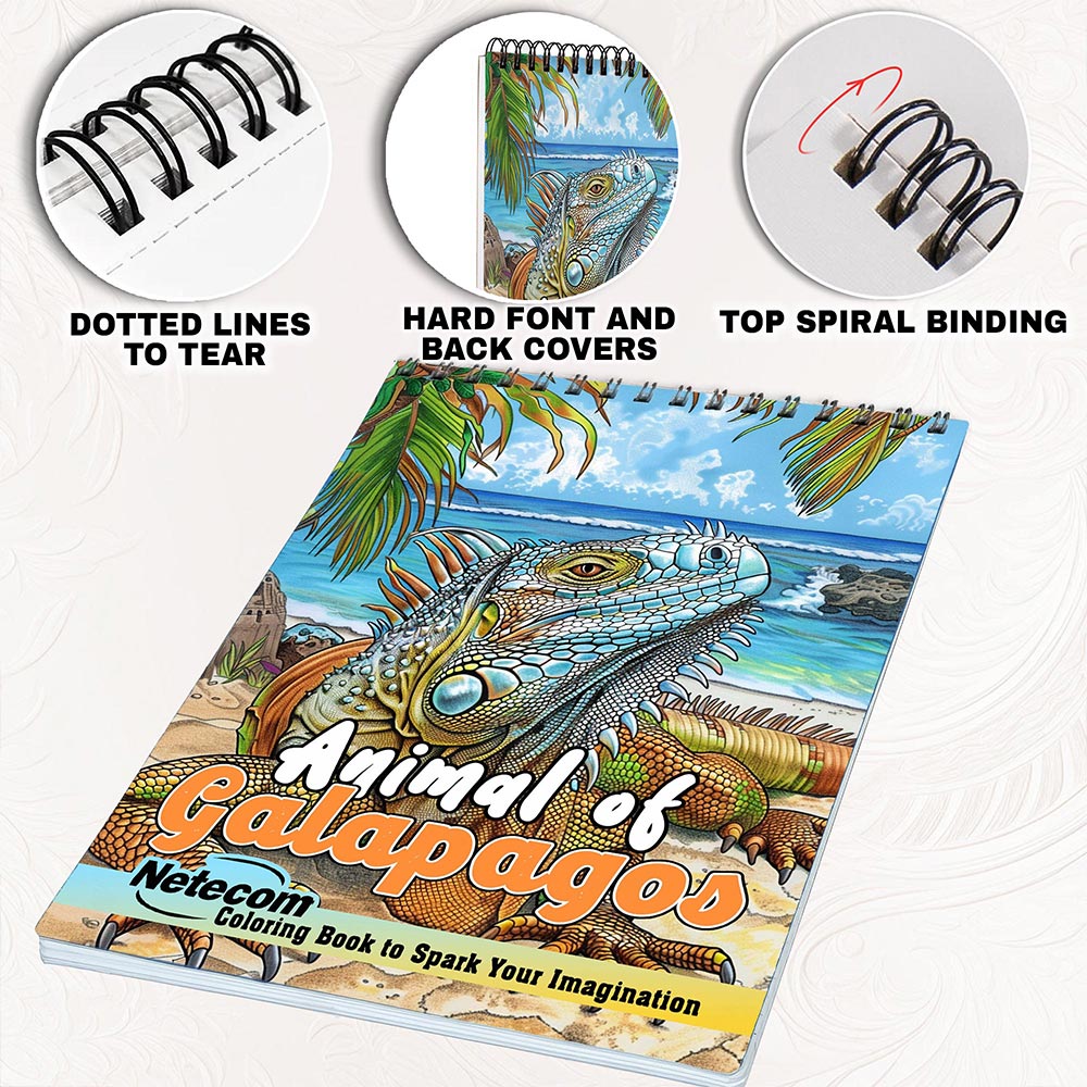 Netecom Animal of Galapagos Coloring Pages for Adults