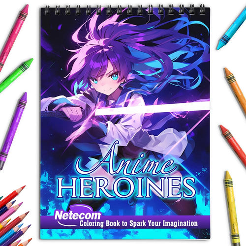 Netecom Anime Heroines Coloring Book for Adults