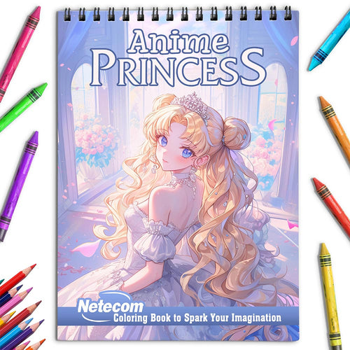 Netecom Anime Princess Coloring Book for Adults
