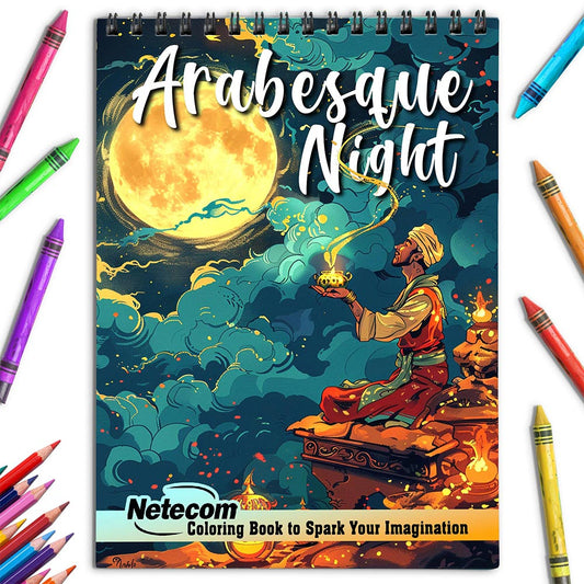 Netecom Arabesque Night Coloring Book for Adults