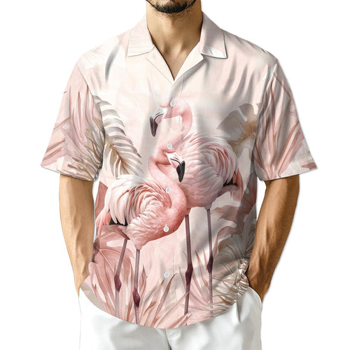 Netecom Art Flamingo Hawaiian Shirt for Men