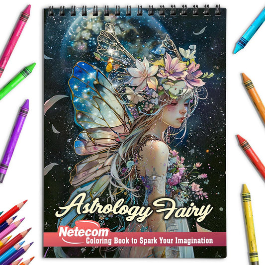 Netecom Astrology Fairy Coloring Book for Adults