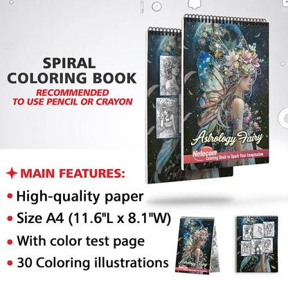 Netecom Astrology Fairy Coloring Sheets for Adults