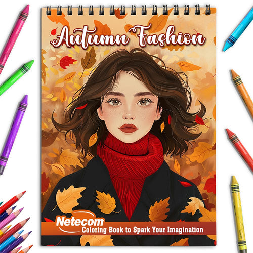 Netecom Autumn Fashion Coloring Book for Adults