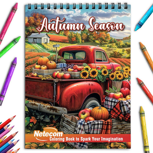 Netecom Autumn Season Coloring Book for Adults