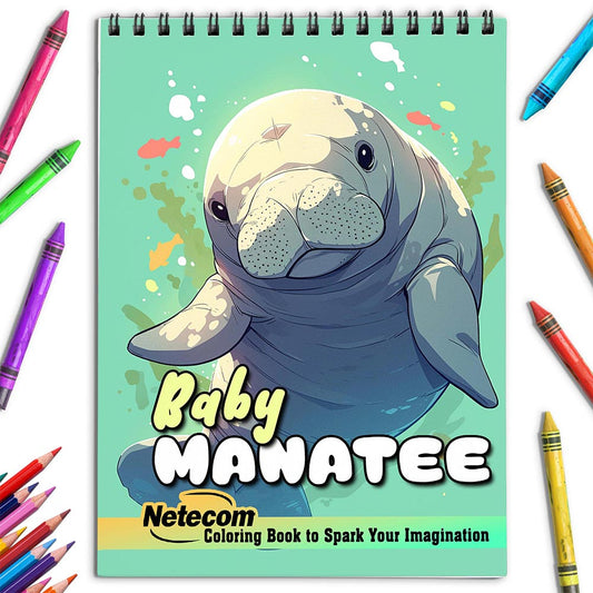 Netecom Baby Manatee Coloring Book for Adults