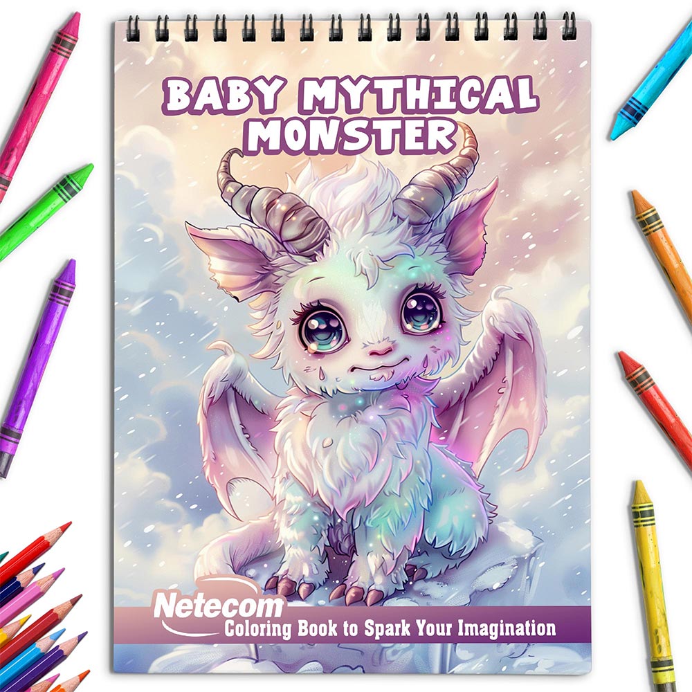 Netecom Baby Mythical Monster Coloring Book for Adults