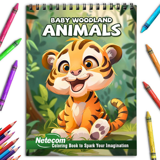 Netecom Baby Woodland Animals Coloring Book for Adults