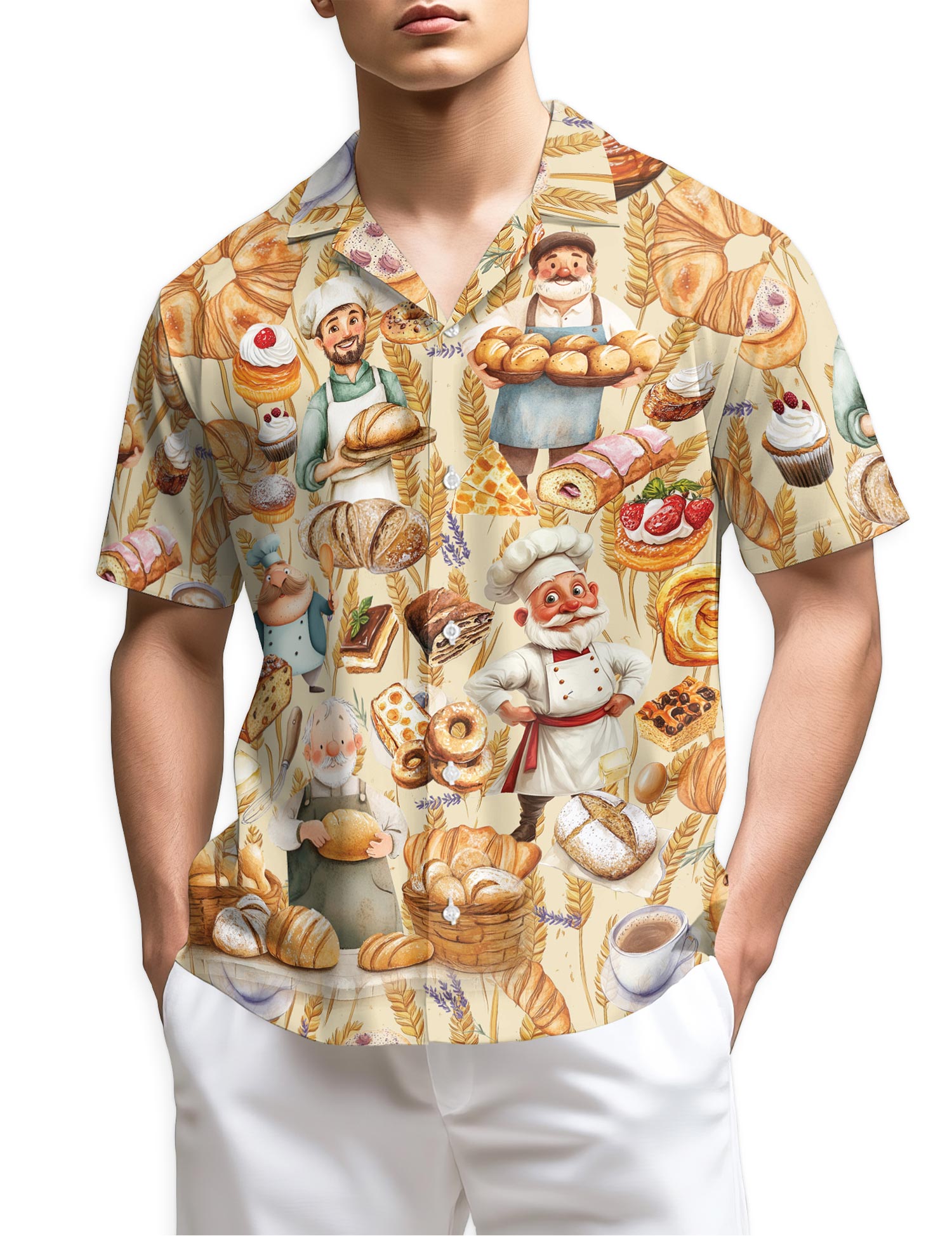 Netecom Bakery Hawaiian Shirt for Men