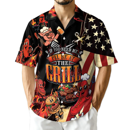 Netecom Barbecue I Will Be At The Grill Hawaiian Shirt