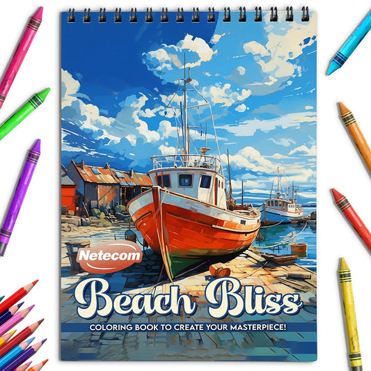 Netecom Beach Bliss Coloring Book for Adults