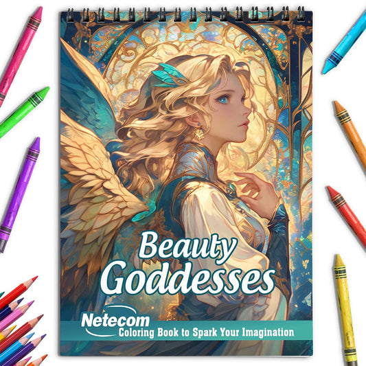 Netecom Beauty Goddesses Coloring Book for Adults