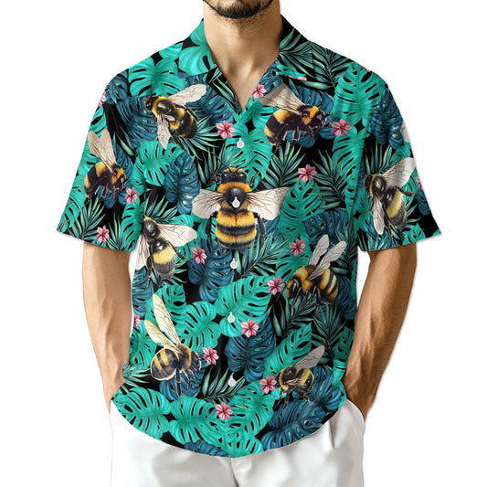 Netecom Bee Hawaiian Shirt for Men