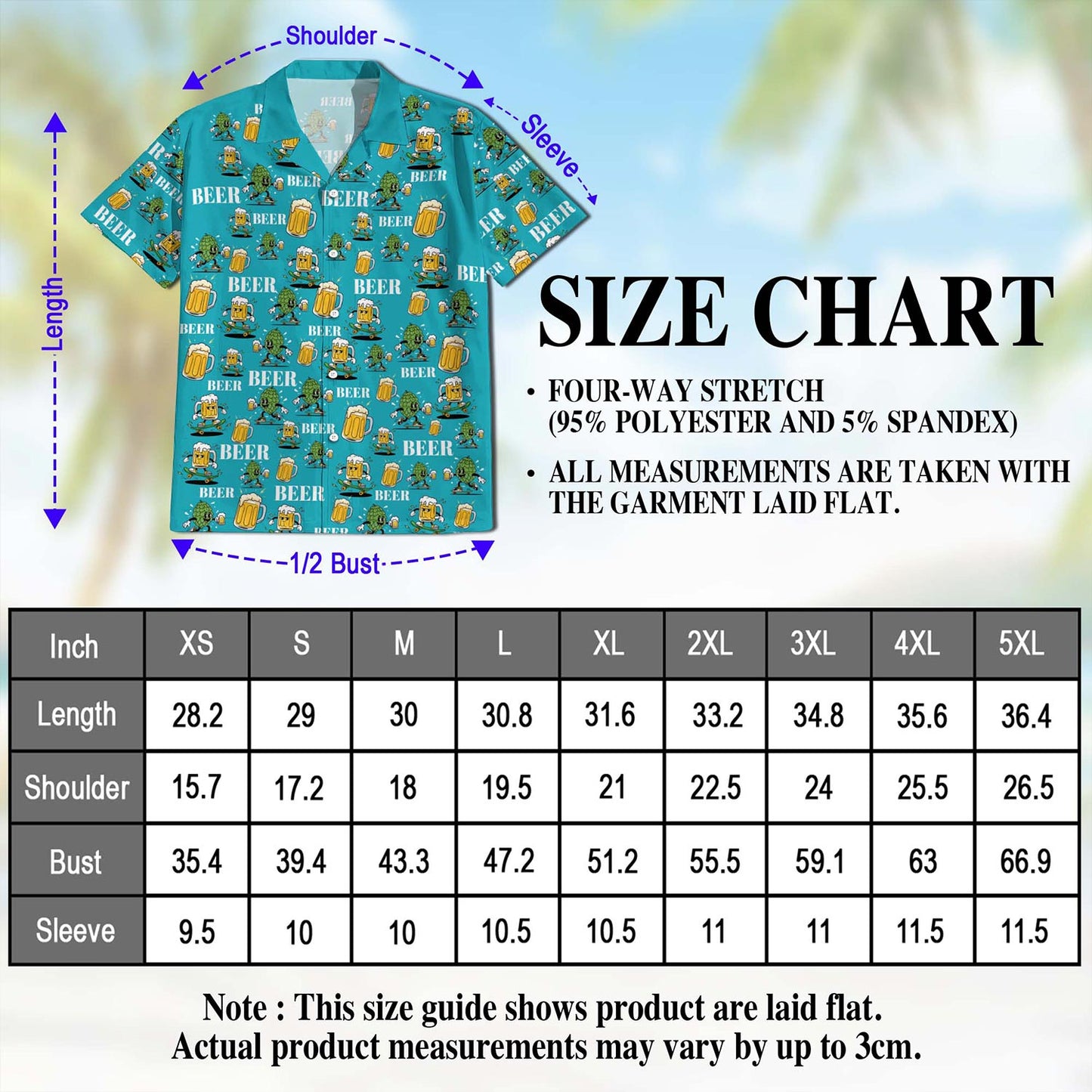 Netecom Beer Hops Hawaiian Shirt for Men, Button Down Summer Beach Short Sleeve, Vintage Style, S-5XL