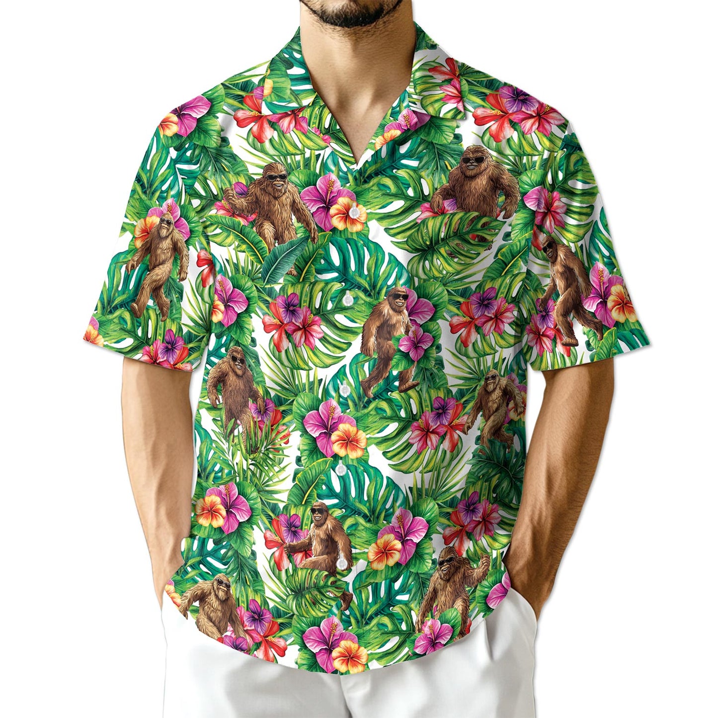 Netecom Bigfoot Hawaiian Shirt for Men