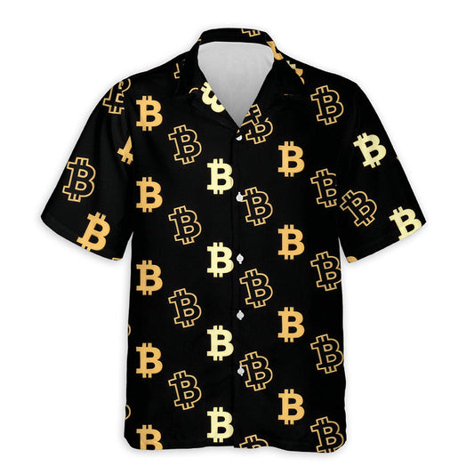 Netecom Bitcoin Pattern Hawaiian Shirt for Men