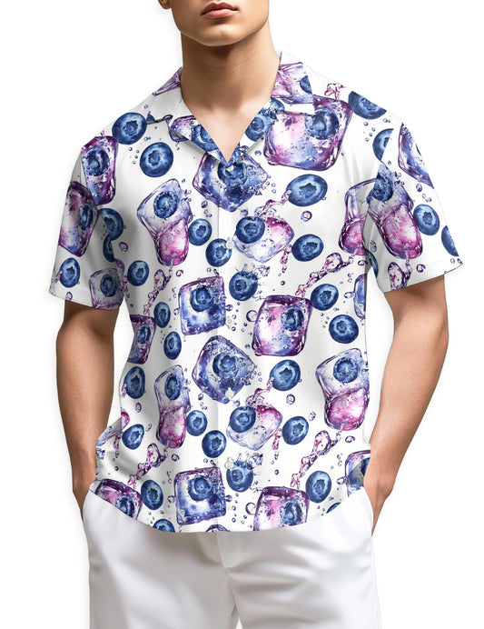 Netecom Blueberry Pattern Hawaiian Shirt for Men