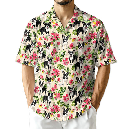 Netecom Boston Terrier Hawaiian Shirt for Men