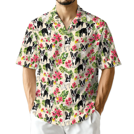 Netecom Boston Terrier Hawaiian Shirt for Men