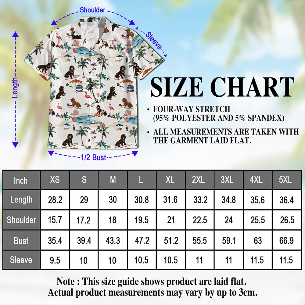 Netecom Boykin Spaniel Hawaiian Shirt for Men, Tropical Style, Button Down Summer Beach Short Sleeve, S-5XL