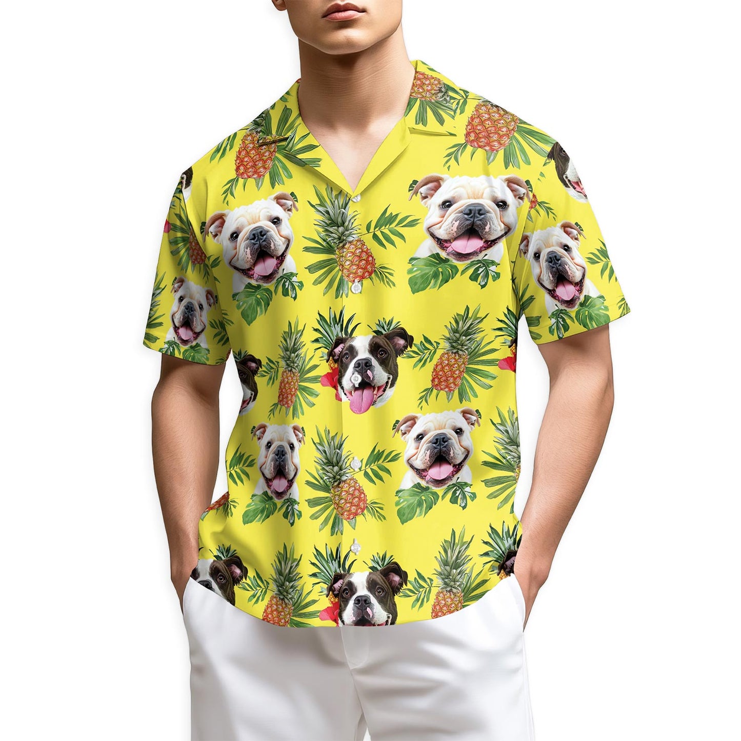 Netecom Bulldog Hawaiian Shirt for Men