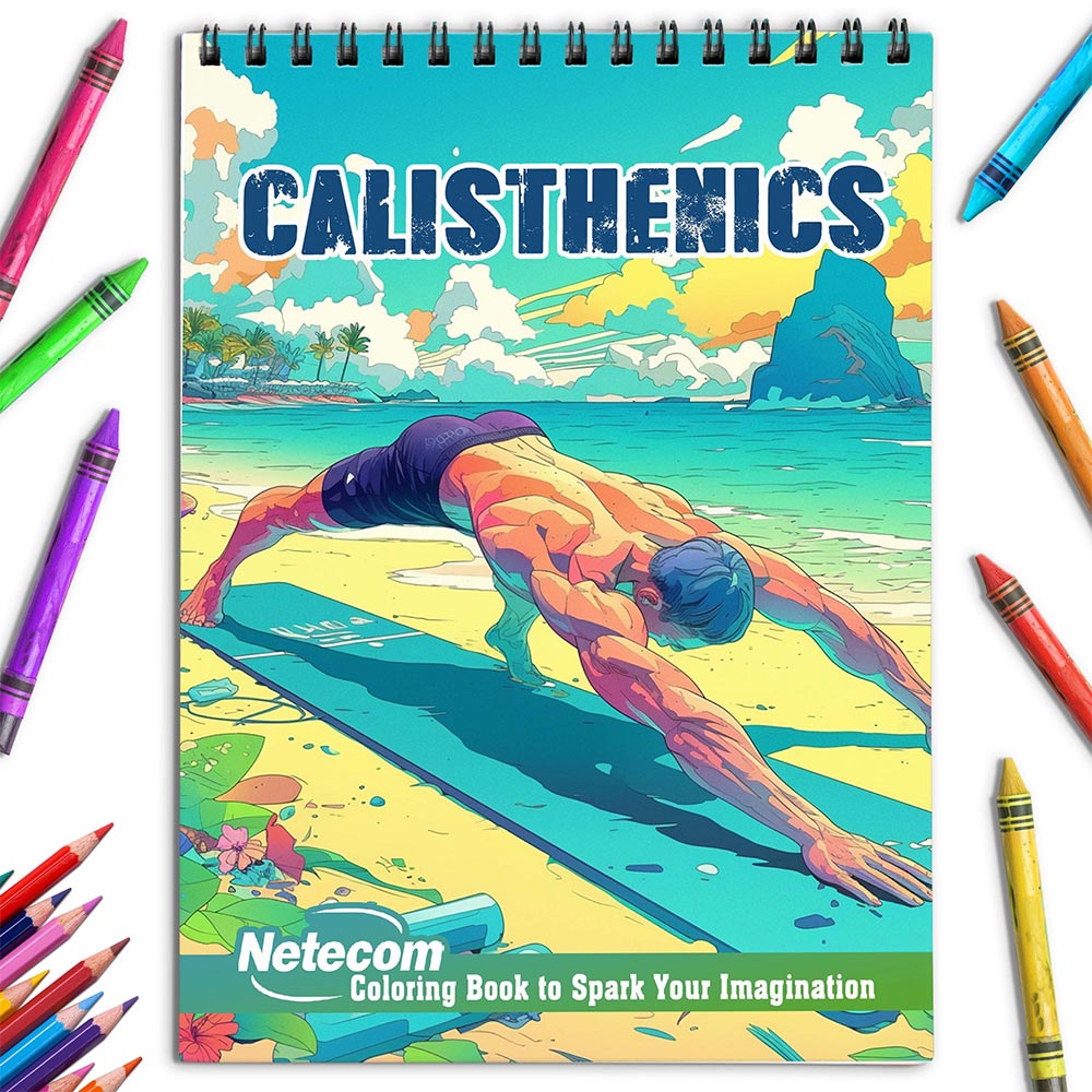Netecom Calisthenics Coloring Book for Adults