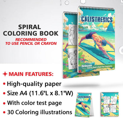 Netecom Calisthenics Coloring Sheets for Adults