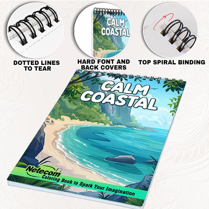Netecom Calm Coastal Coloring Pages for Adults