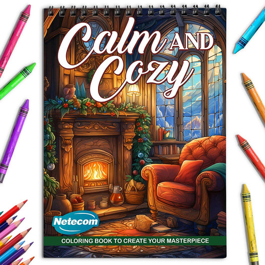 Netecom Calm and Cozy Coloring Book for Adults