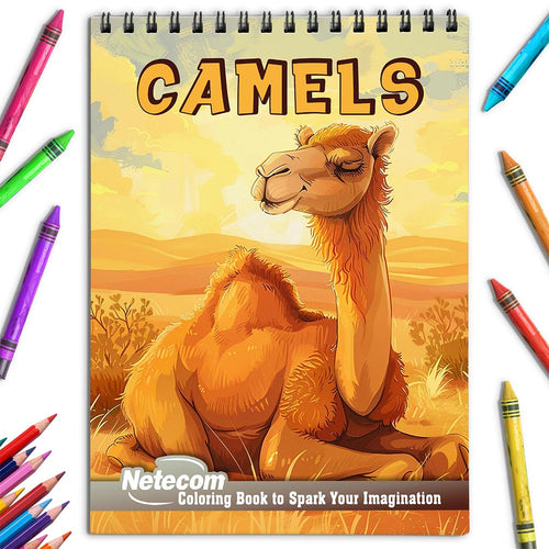 Netecom Camels Coloring Book for Adults