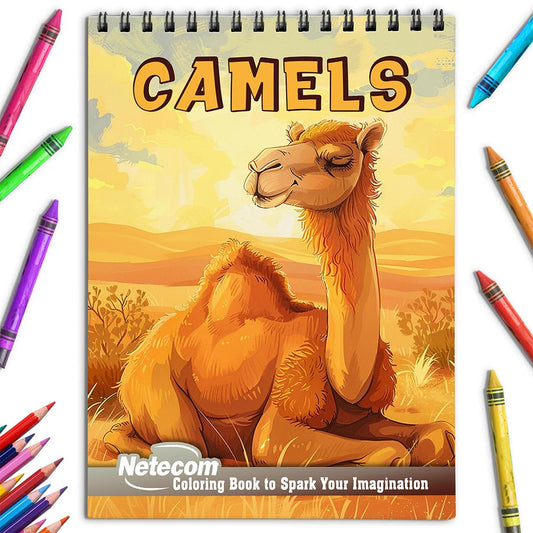 Netecom Camels Coloring Book for Adults