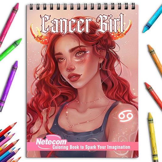 Netecom Cancer Girl Coloring Book for Adults