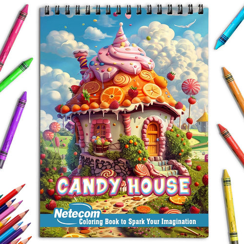 Netecom Candy House Coloring Book for Adults