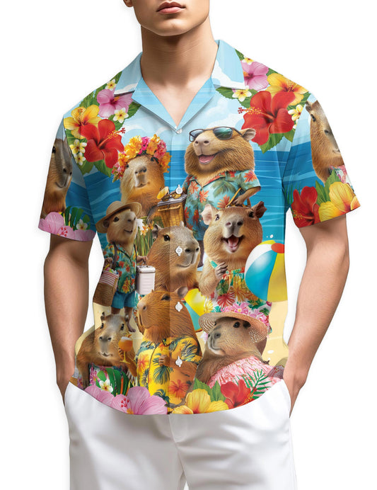 Netecom Capybara Hawaiian Shirt for Men