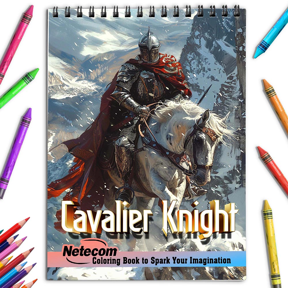 Netecom Cavalier Knight Coloring Book for Adults