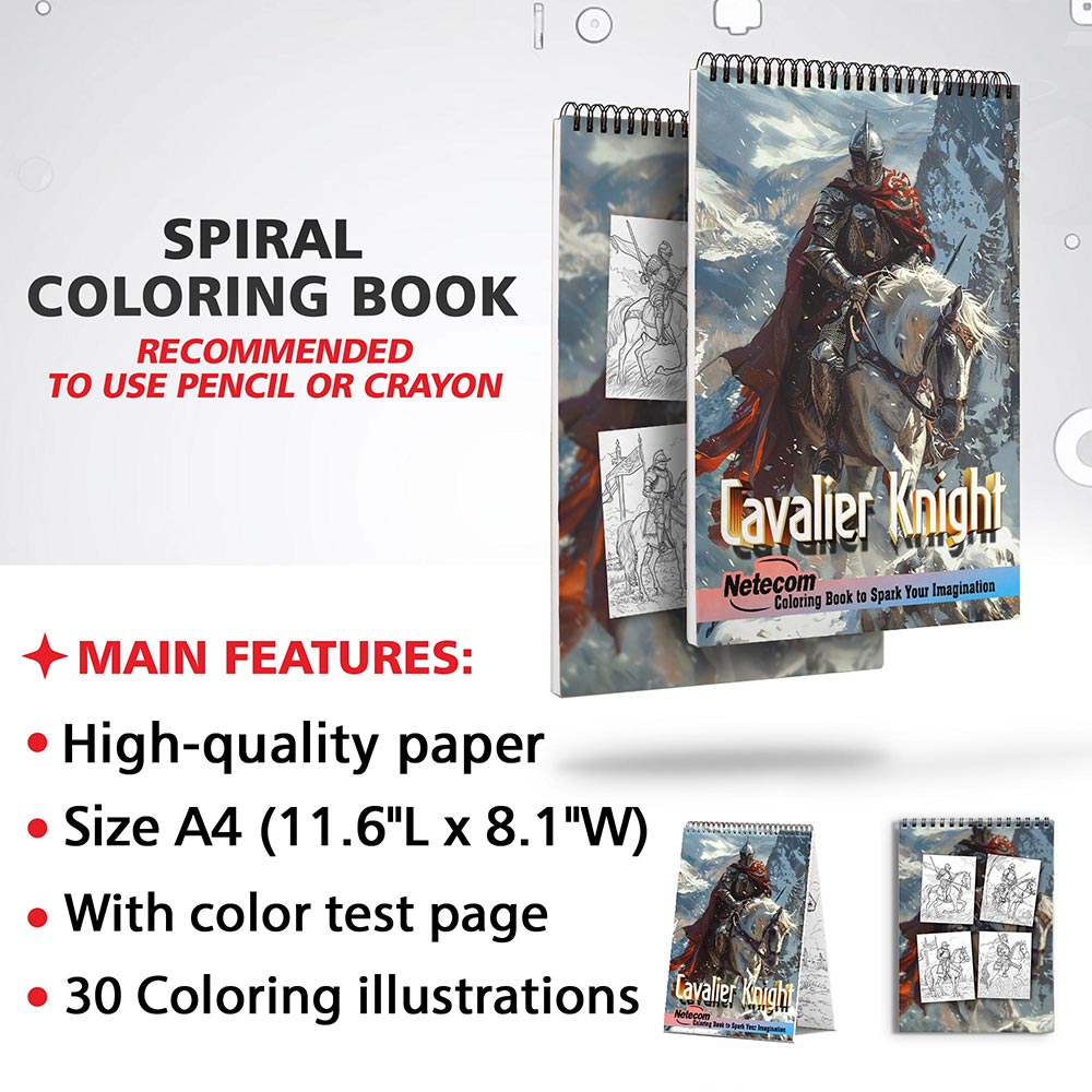Netecom Cavalier Knight Coloring Sheets for Adults