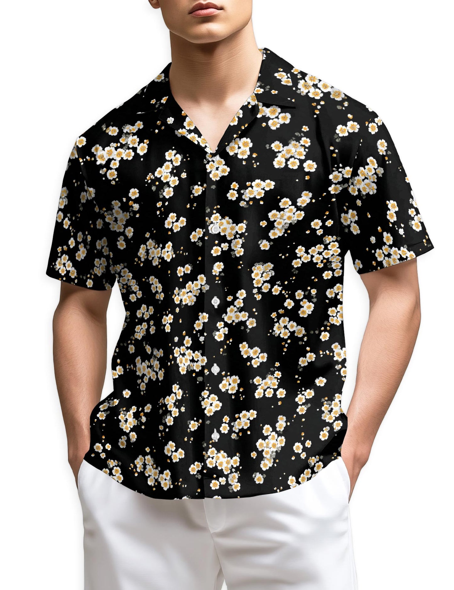 Netecom Cherry Blossom Hawaiian Shirt for Men