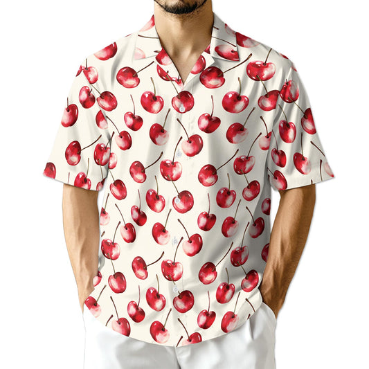 Netecom Cherry Hawaiian Shirt for Men