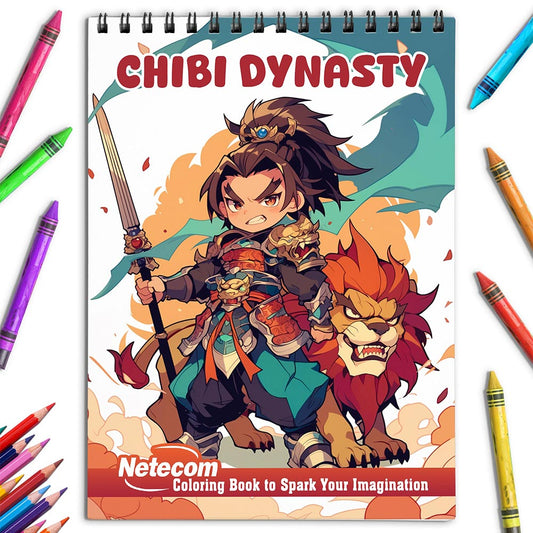 Netecom Chibi Dynasty Coloring Book for Adults