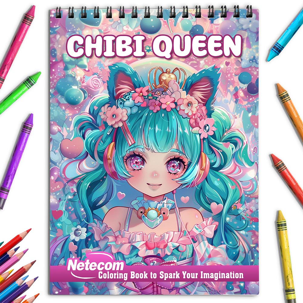 Netecom Chibi Queen Coloring Book for Adults